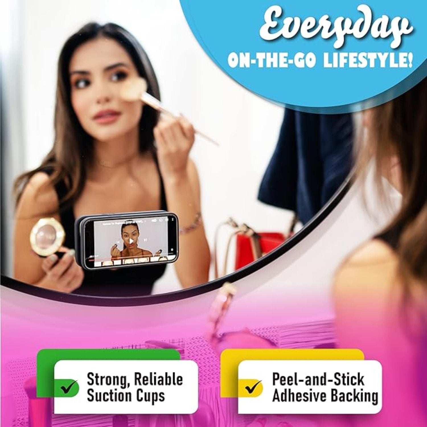 Hands-Free Mobile Accessory Holder for Selfies and Videos - Until Off