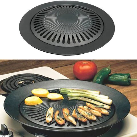 Smokeless Non-Stick Barbecue Grill for Home - Until Off
